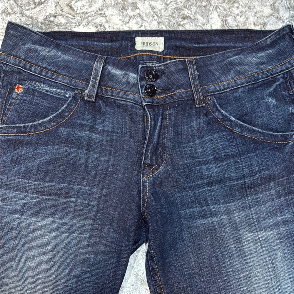 Hudson Jeans Blue Slim Denim with Natural Fading